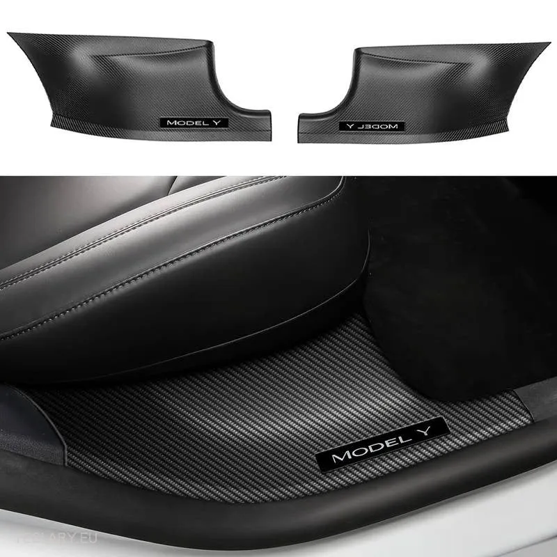 Tesla modell y szénszálas stílusvédelem küszöbökhöz (4 darab)