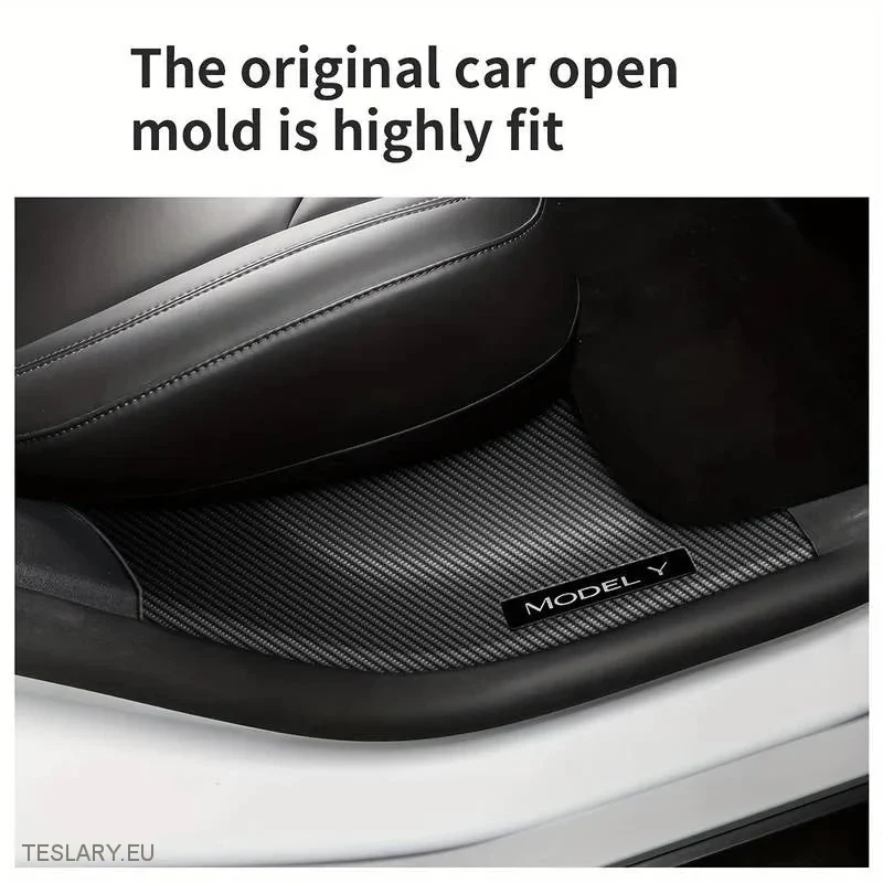 Tesla modell y szénszálas stílusvédelem küszöbökhöz (4 darab)