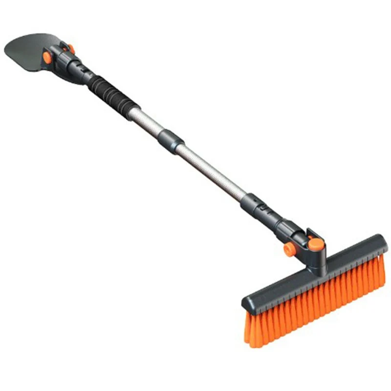Vivimall Kétfejű Hókotró Autóhoz, Hóeltakarítás Autóhoz, Hosszú Nyéllel, Ergonomikus, Levehető, Ablakokhoz és Karosszériáh...