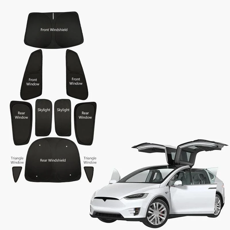Tesla Model X(2015-2024) Adatvédelem és hőszigetelt napernyők Függönyök Átlátszatlan napellenző kempingezéshez és mindenna...