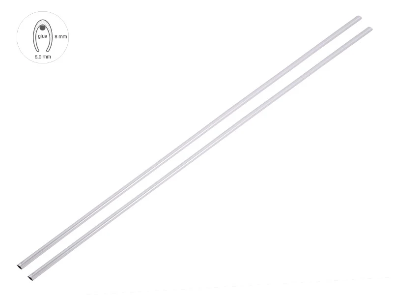 Ajtóperem ütközők, 65 cm, króm, 2 db