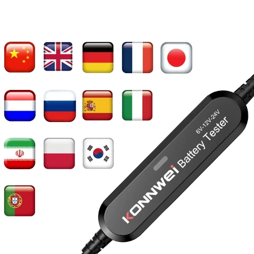 KONNWEI BK200 Bluetooth akkumulátor teszter