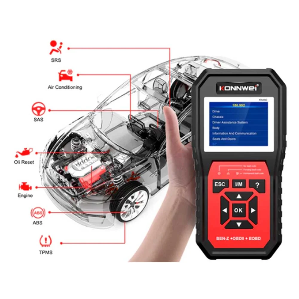 Konnwei KW460 Mercedes OBDII autódiagnosztikai szkenner