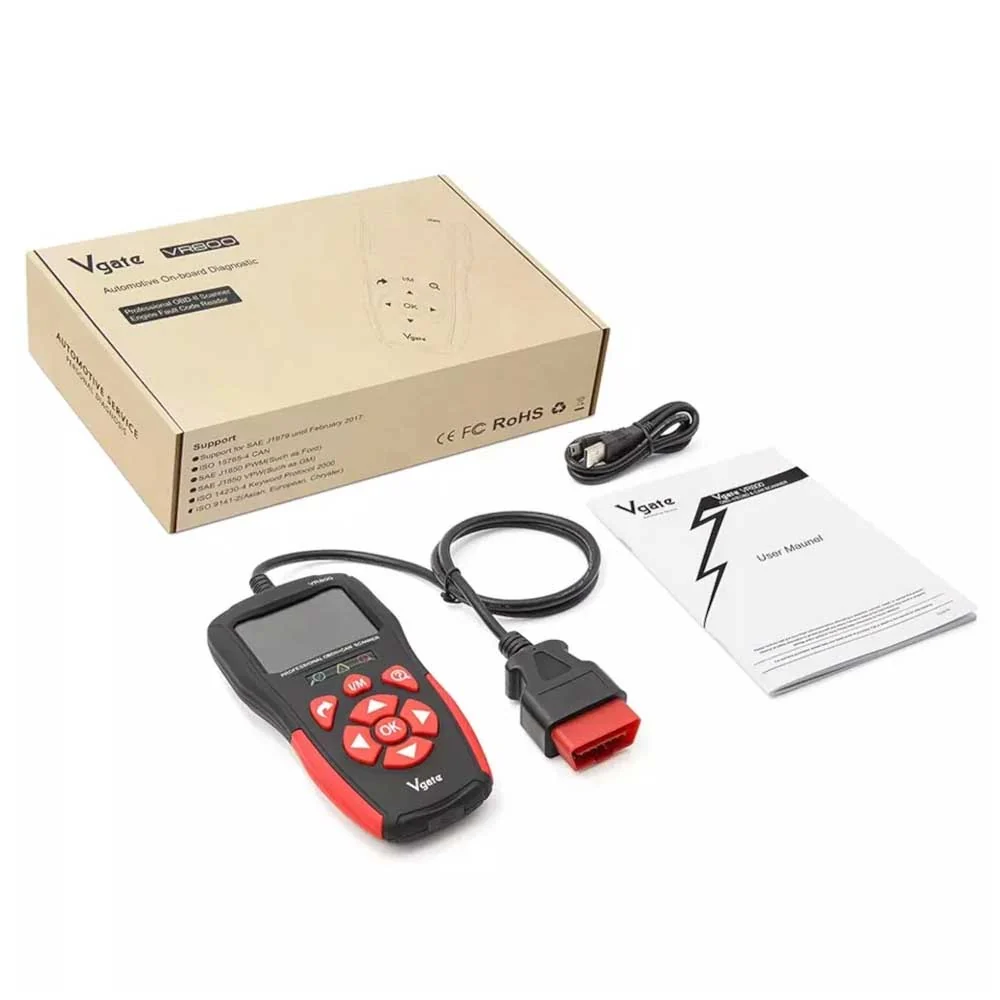 Vgate VR800 OBDII hibakód olvasó diagnosztika OBD+CAN