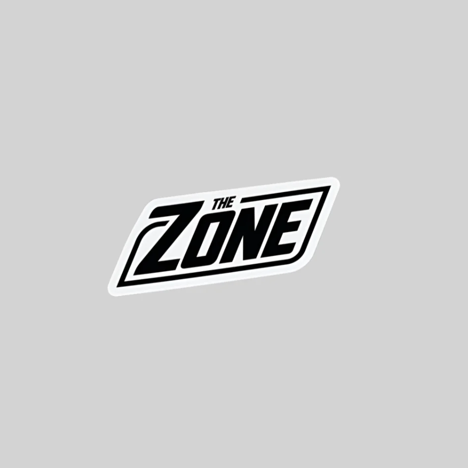 Zone - Kis méretű fekete logós autómatrica