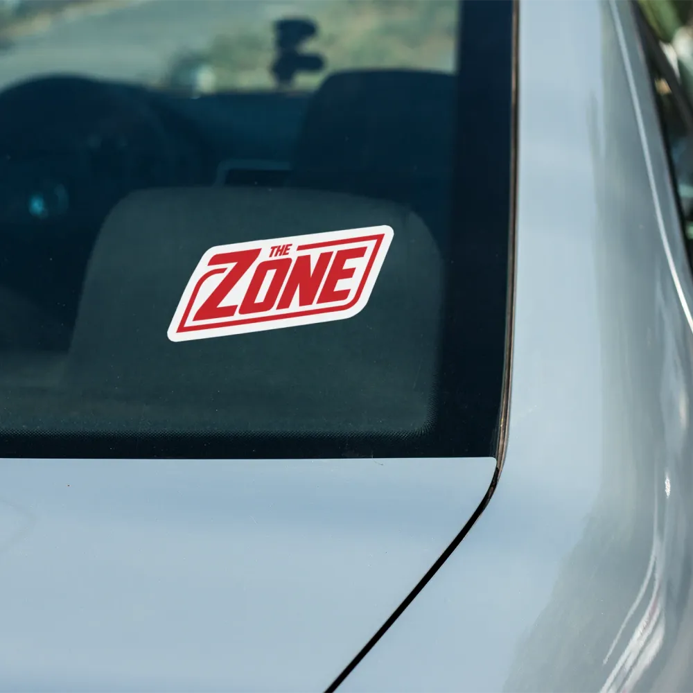 Zone - Kis méretű piros logós autómatrica