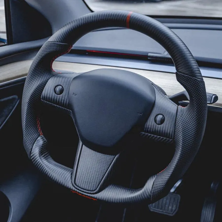 Teljesítménynövelés: Szénszálas kormánykerék Tesla Model 3/Y-hoz
