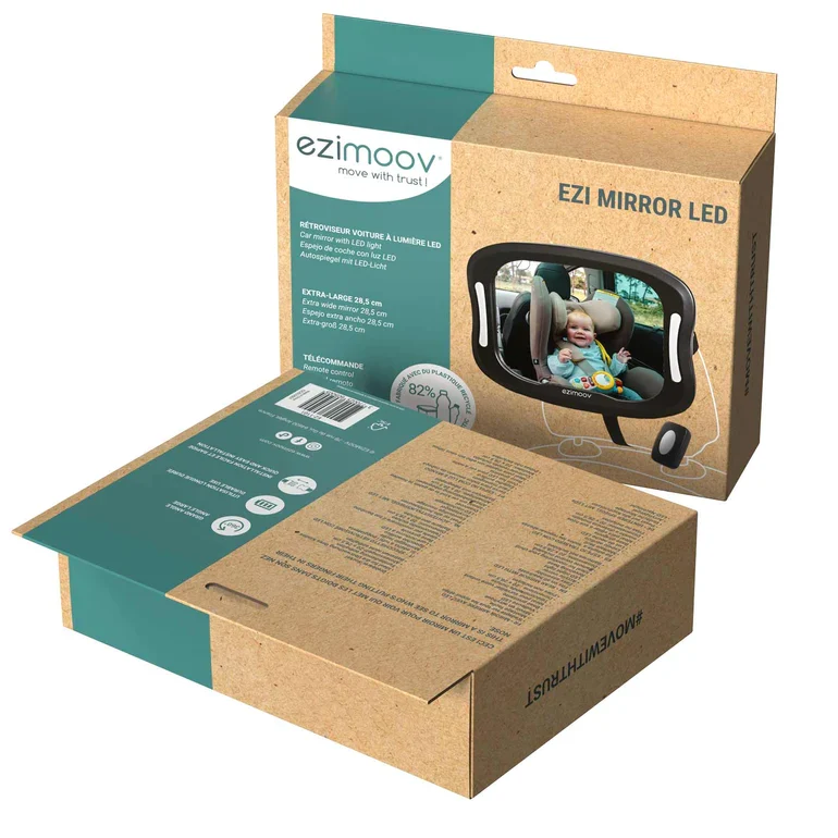 Ezimoov Mirror Led-autós tükör beépített éjszakai fénnyel és távirányítóval