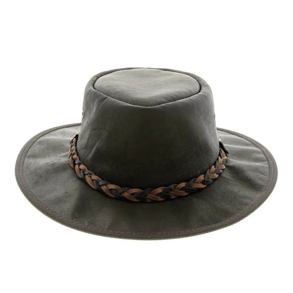 Fekete pu bőr kalap Outbackben Xs