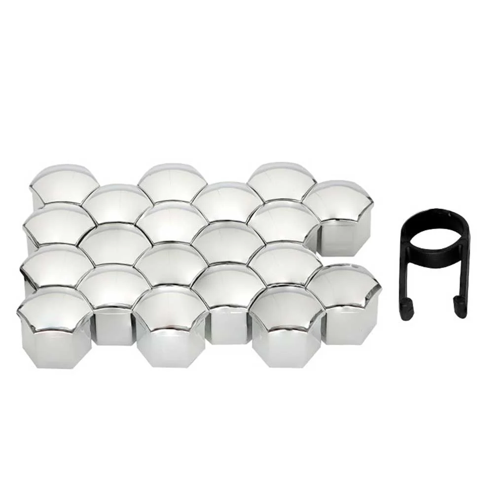Kerékcsavar védőkupak készlet – 19 mm, króm (20 db)