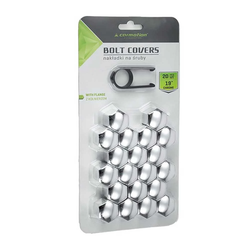Kerékcsavar védőkupak készlet – 19 mm, króm (20 db)