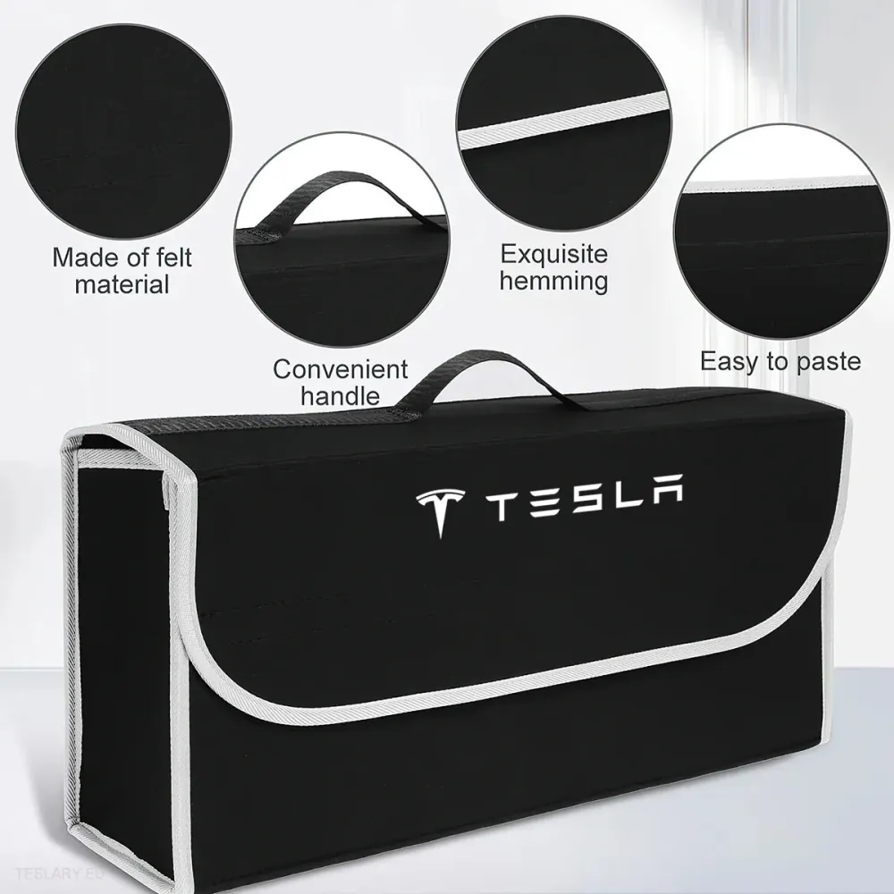 Csomagtartó tároló doboz/táska Tesla logóval