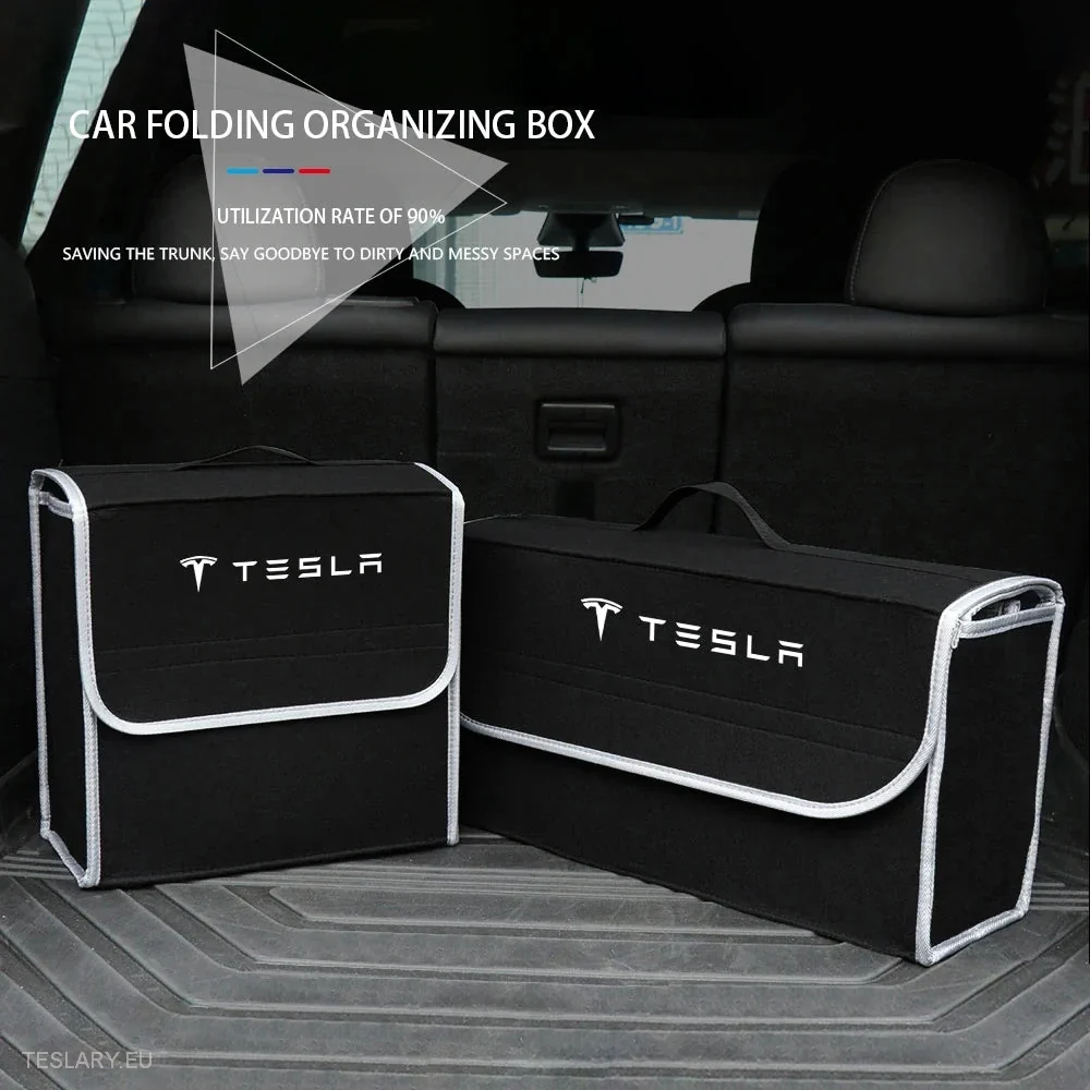 Csomagtartó tároló doboz/táska Tesla logóval