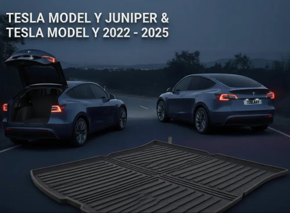 Tesla az Y+ Juniper 2025 modellhez, minden időjárási csomagtartó szőnyeg-Teljes lefedettség TPE csúszásgátló rakománybélés...