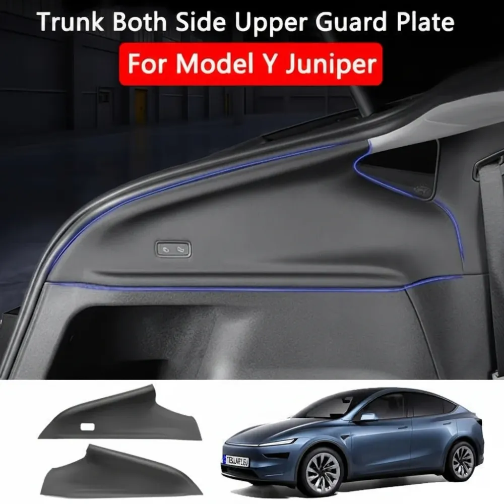 Törzs mindkét oldalsó felső védőpadja Tesla számára az Y modellhez/Juniper/Launch 2025, hátsó csomagtartó oldali rúgásgátl...