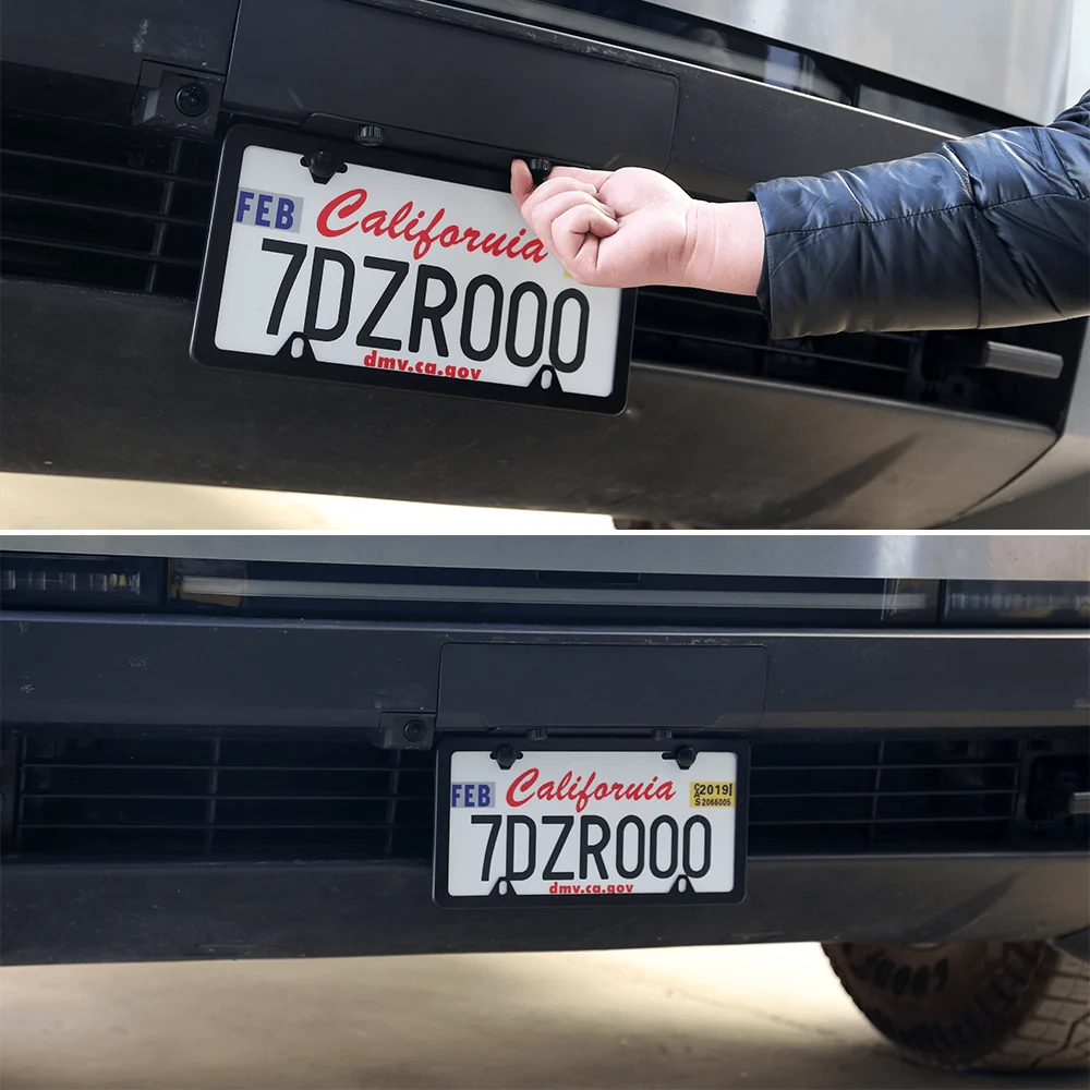 Fúrásmentes első rendszámtábla tartó Cybertruckhoz