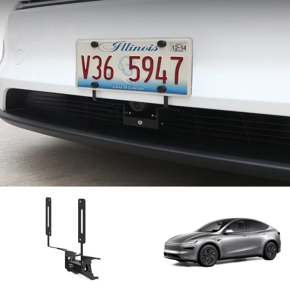 Fúrásmentes, lopásgátló, amerikai szabványú rendszámtábla keret Tesla Model Y Juniper 2025+-hoz