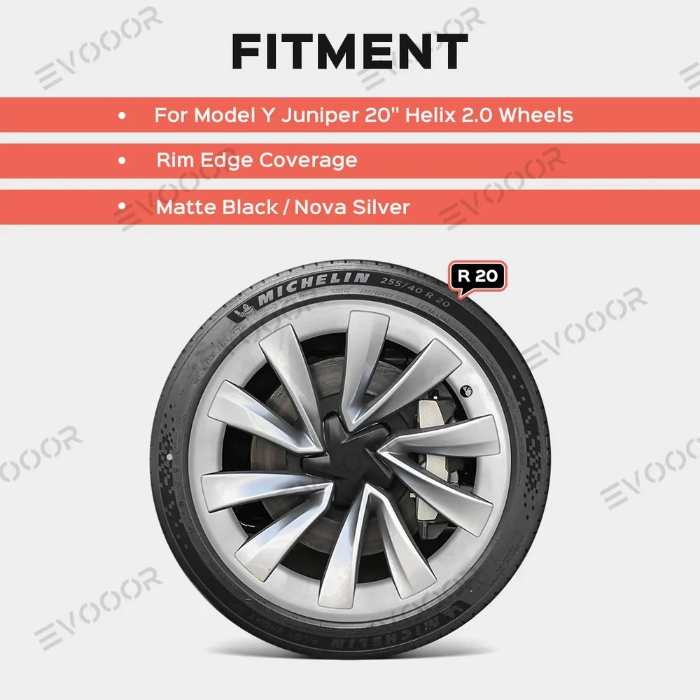 Teljesen egyben felnivédő Tesla Model Y Juniper 20'' Helix 2.0 kerekekhez