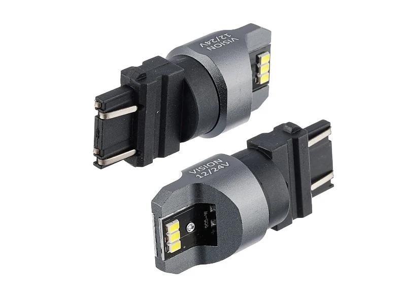 Izzó VISION P27 / 7W (T25) 12/24V 6x 3020 SMD LED, nem poláris, CANBUS, fehér, 2 db