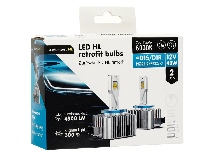 Izzók VISION LED retrofit D1S/D1R HL 40W 4200 lm 6000K, 2 db.