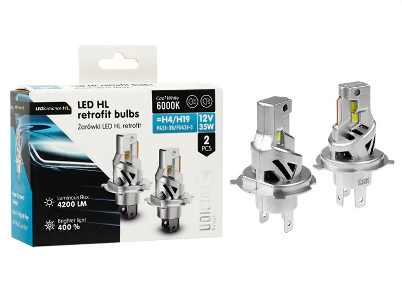 Izzók VISION LED retrofit H4/H19 HL 12V 35W 4200 lm 6000K, 2 db.