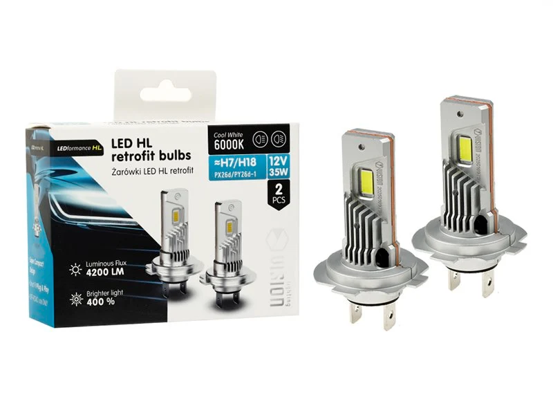 Izzók VISION LED retrofit H7/H18 HL 12V 35W 4200 lm 6000K, 2 db.