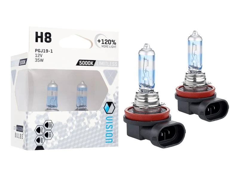 Izzók VISION limitless fehér H8 12V 35W PGJ19-1 U E4 + 120%, 2 db