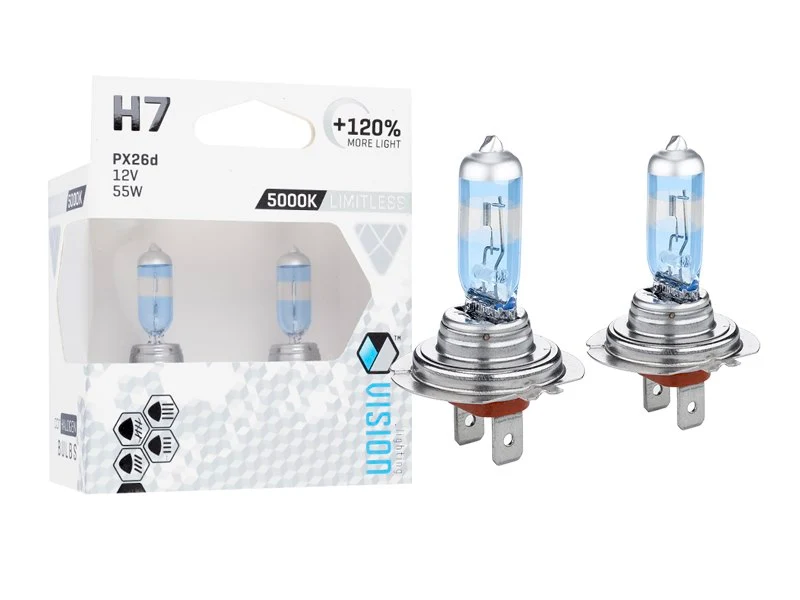 Izzók VISION limitless fehér H7 12V 55W PX26d U E4 + 120%, 2 db