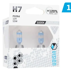 Izzók VISION limitless fehér H7 12V 55W PX26d U E4 + 120%, 2 db