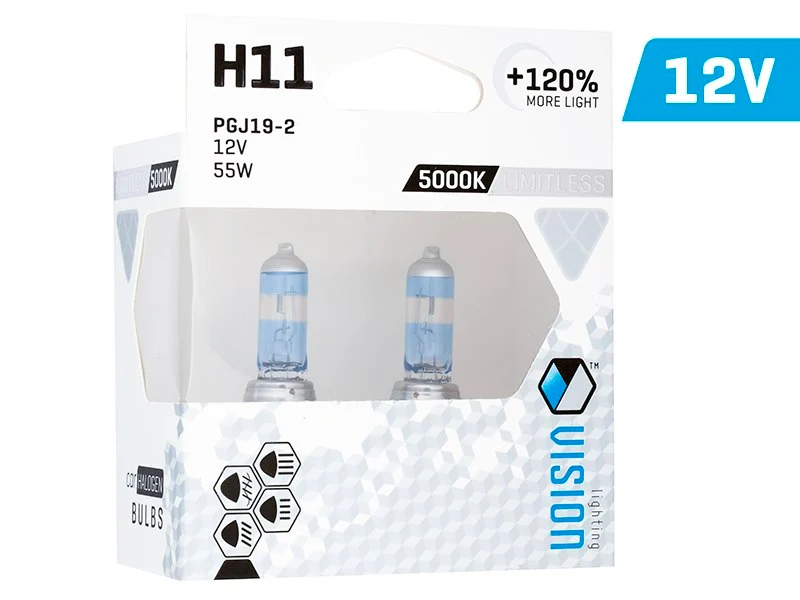 Izzók VISION limitless white H11 12V 55W PGJ19-2 U E4 + 120%, 2 db