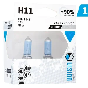 Izzók VISION sarkvidéki fehér H11 12V 55W PGJ19-2 U E4 + 90%, 2 db