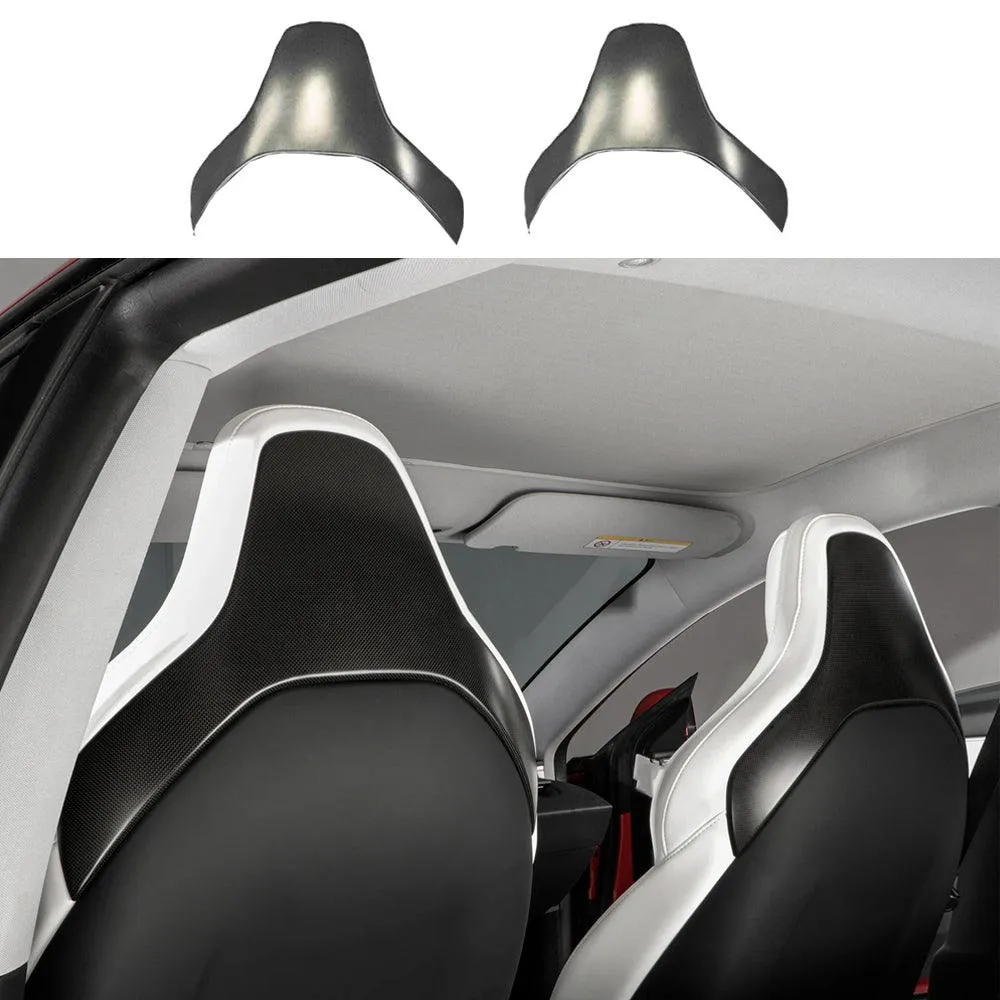 Kiváló minőségű karbonszálas üléstámlavédők (2 darabos készlet) Tesla Model 3-hoz – Tesla belső tere kiváló teljesítménnyel!