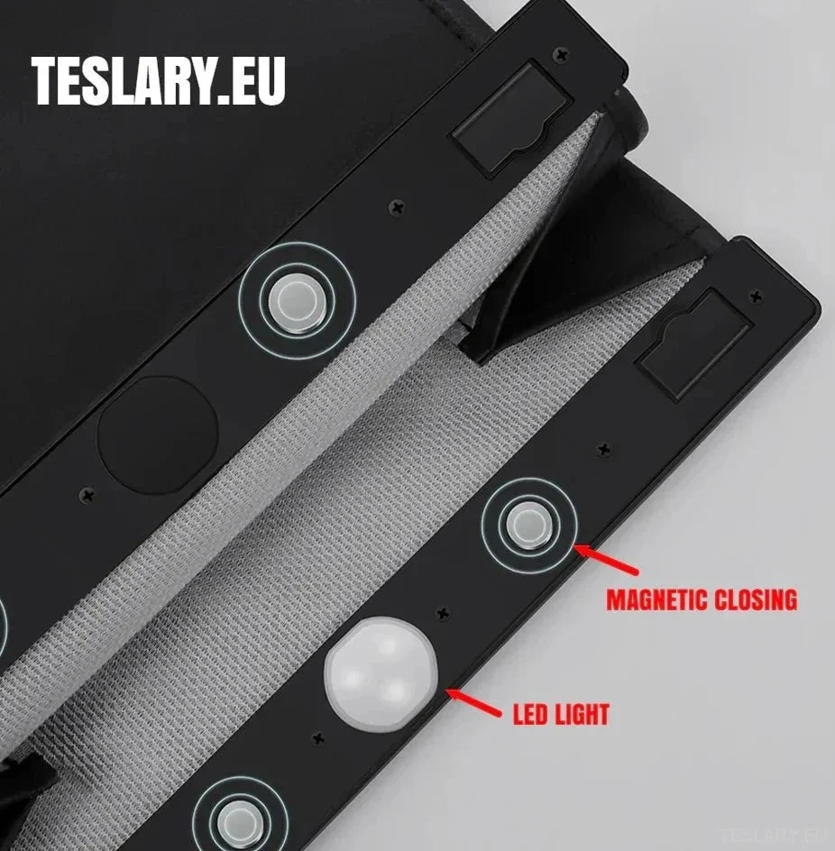 Ülés hátsó tárolása/táska PU bőr LED -es és mágneses reteszel