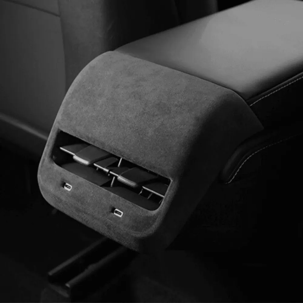 Model 3/Y Alcantara hátsó AC szellőző rúgásgátló burkolat ehhez Tesla(2017-2023)