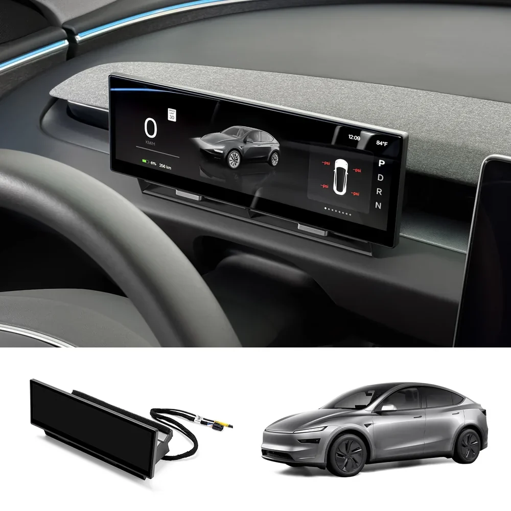 Nagyfelbontású 10,88" Tesla Model 3/Y/Cybertruck műszerfal képernyő tiszta kijelzővel