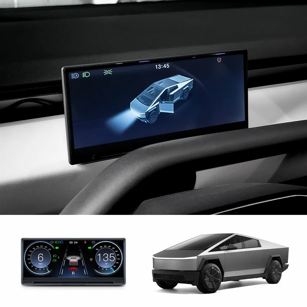 8,9 hüvelykes head-up kijelző vezeték nélküli CarPlay-jel és Android Auto-val Tesla Cybertruckhoz