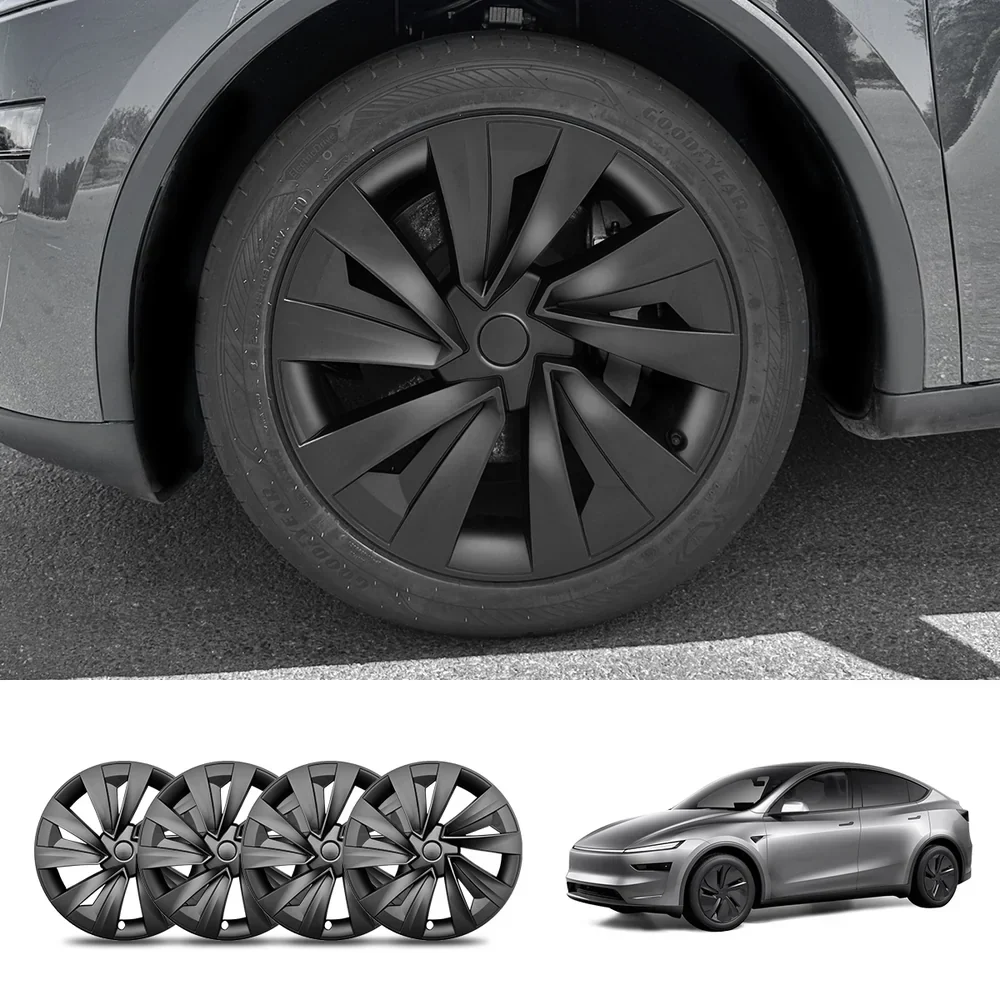 4 darabos, kiváló minőségű 19"-os Crossflow kerékborítás készlet, kompatibilis következővel: Tesla Model 2025+ évjárat – E...
