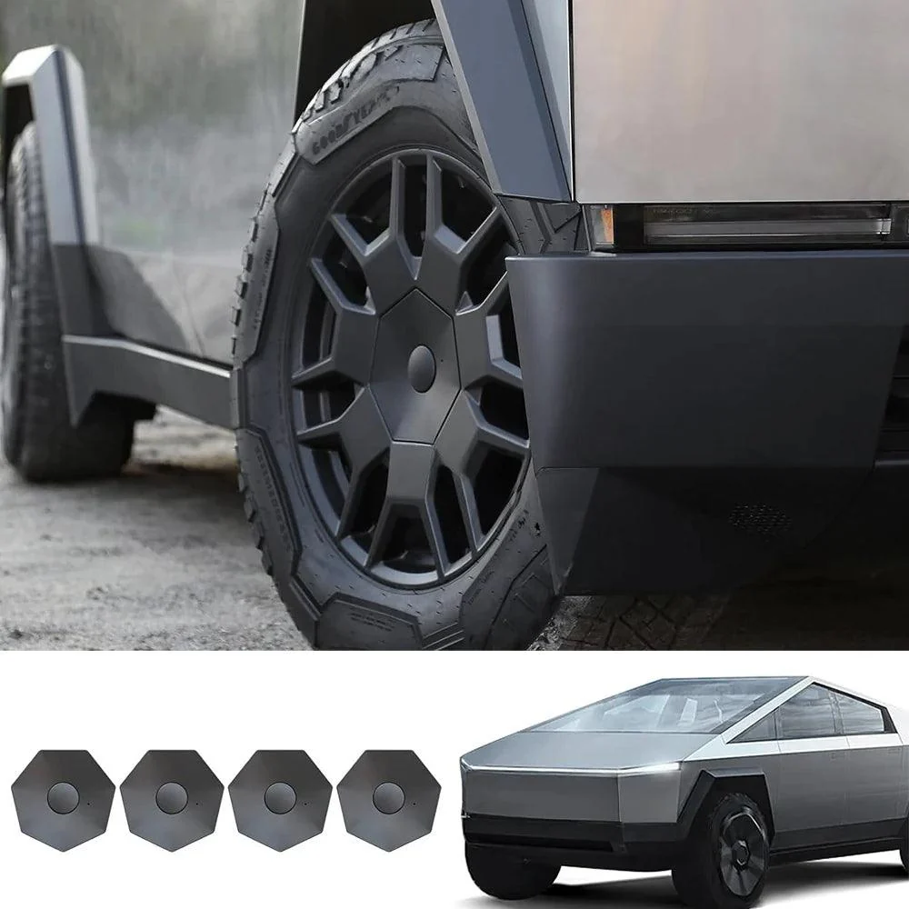 Középső kerékagy sapkák füles anya hétszögű burkolatok Tesla Cybertruck (4 db)