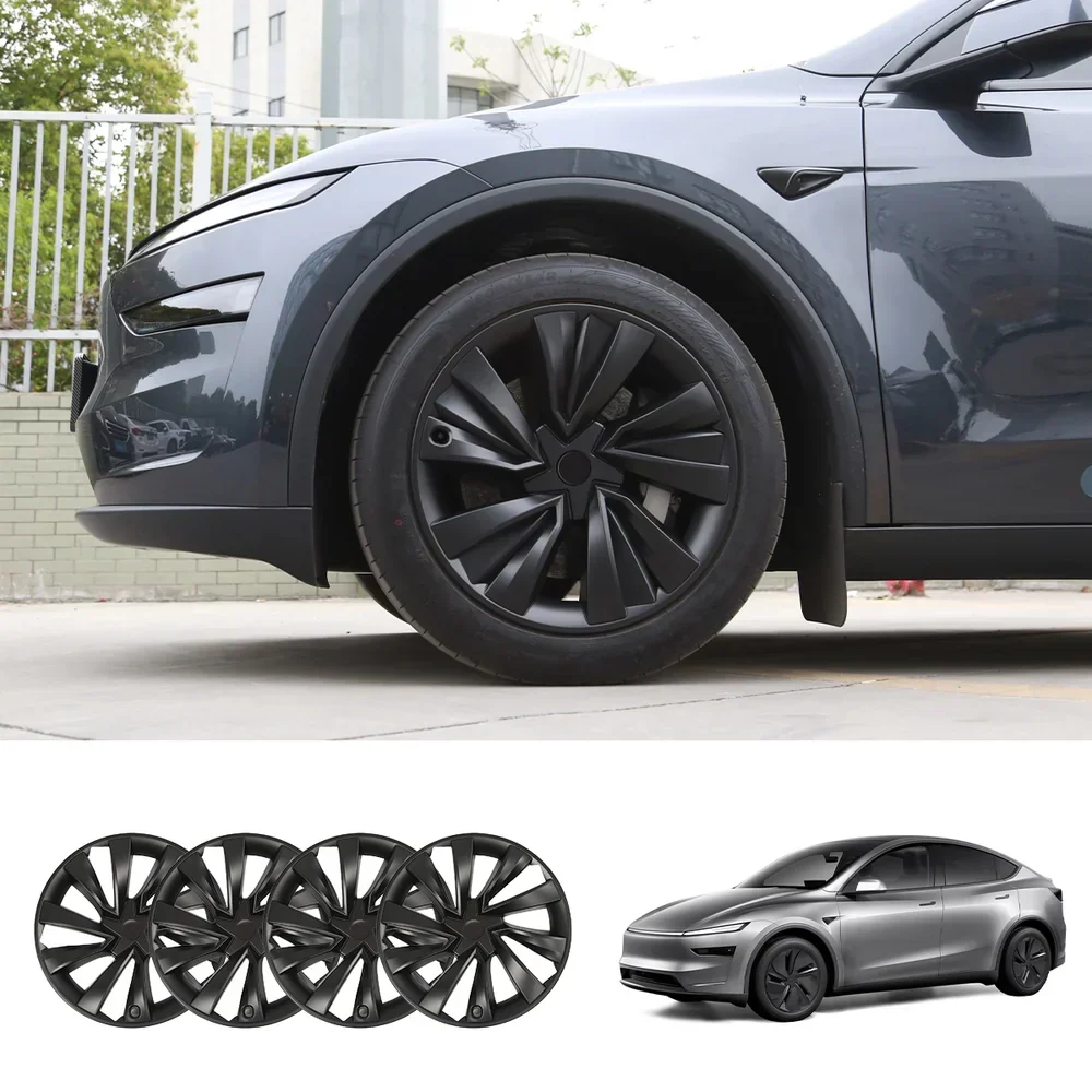 Turbina stílusú 19'' Crossflow kerékborítások Tesla Model Y 2025+ - 4 db-os dísztárcsa készlet