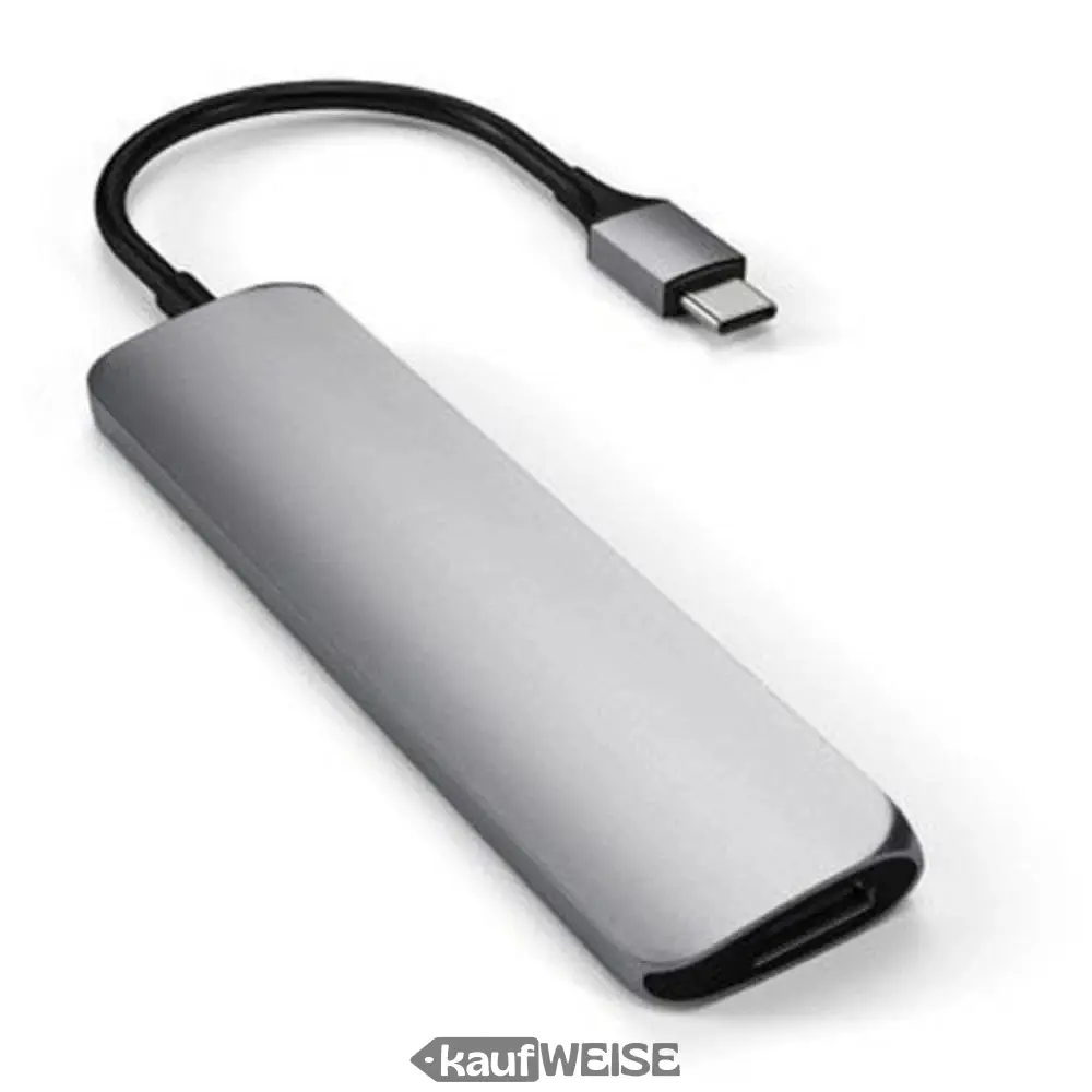 Satechi V2 Slim USB-C többportos adapter | 4K 60Hz HDMI és 60W PD | Space Gray