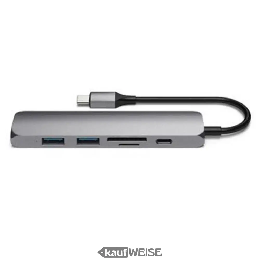 Satechi V2 Slim USB-C többportos adapter | 4K 60Hz HDMI és 60W PD | Space Gray