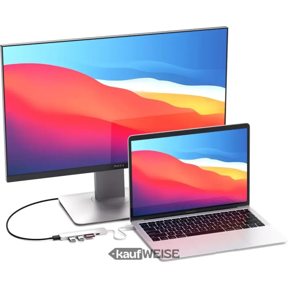 Satechi V2 Slim USB-C többportos adapter | 4K 60Hz HDMI és 60W PD | Ezüst