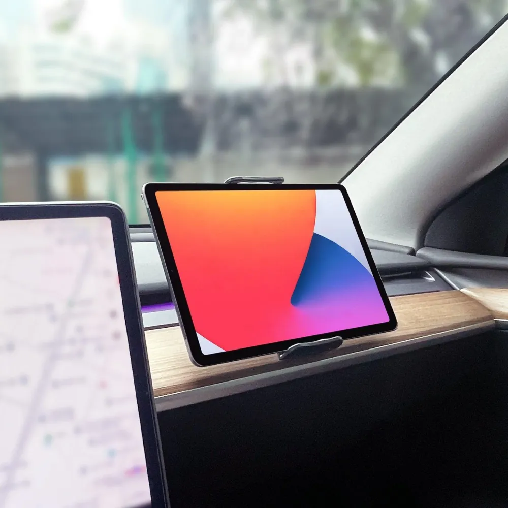 Műszerfali IPAD táblagéptartó autós rögzítéshez – alkalmas Tesla Model 3/Y