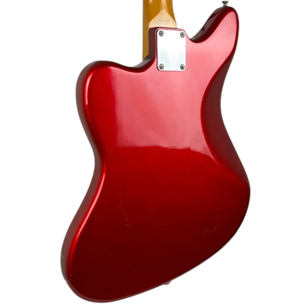 Fender Japan 66 Újkiadás Jaguar 1993-1994 - Candy Apple Red - Egyeztetett Fejlap - Vintage