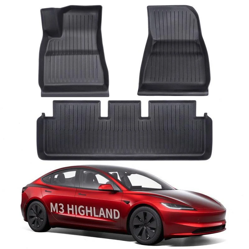 2024+ Model 3 Highland All Weather TPE belső padlószőnyeg rakománybetét készlet Tesla