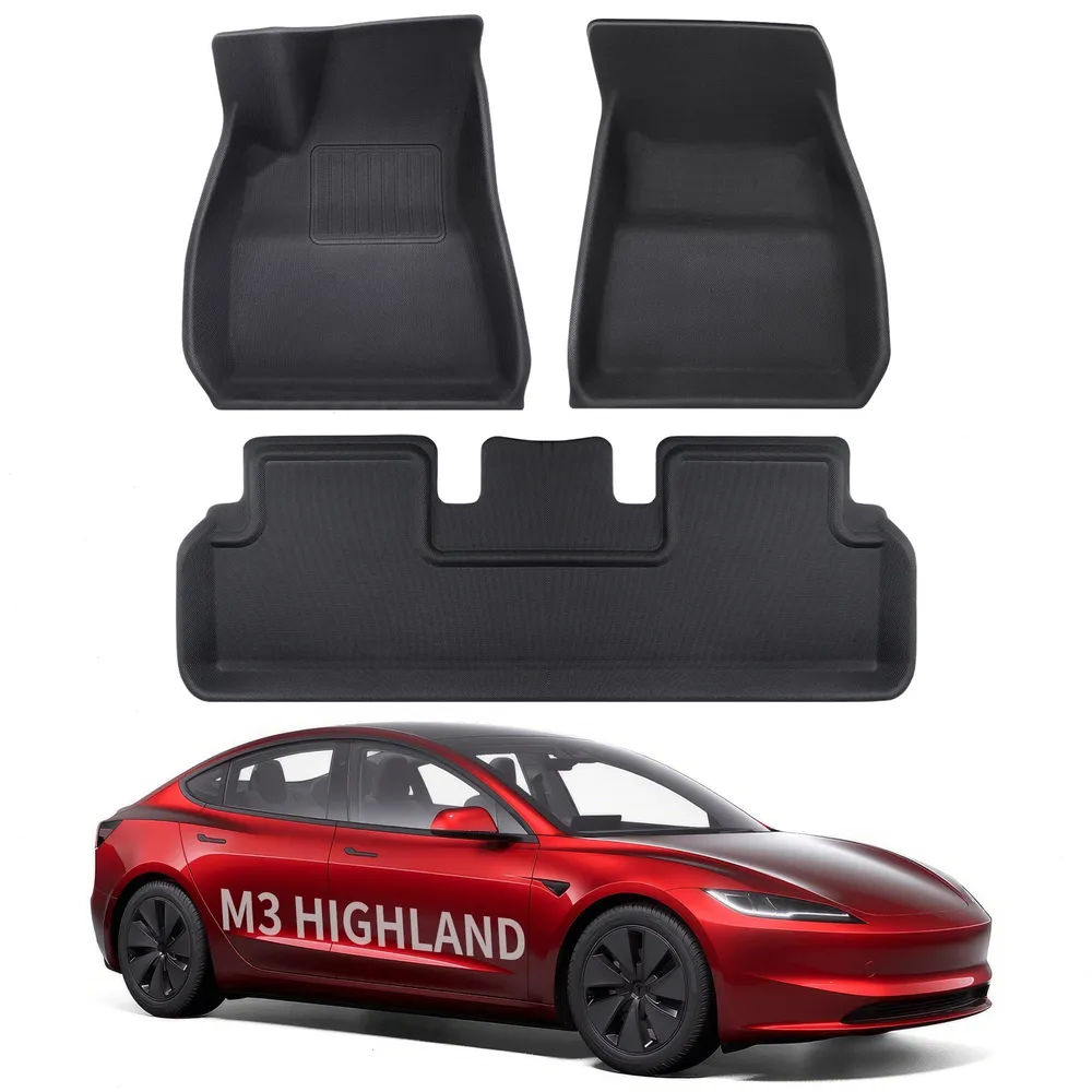2024+ Model 3 Highland All Weather XPE belső padlószőnyeg rakománybetét készlet Tesla