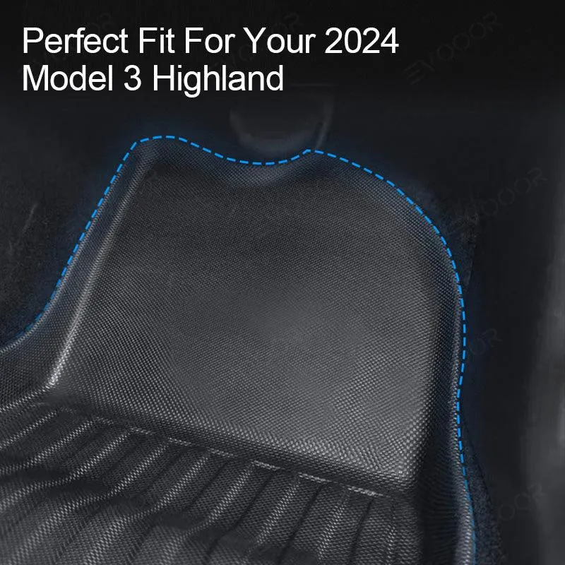 2024+ Model 3 Highland Minden időjárási viszonynak ellenálló szőnyegek, teljes csomagtartó szőnyeg, csomagtartó szőnyeg, c...