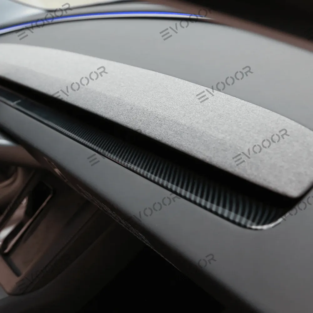 2024+ Model 3 Highland Műszerfalburkolat szegmentált hosszú díszcsík (szénszálas mintázatú ABS) Tesla