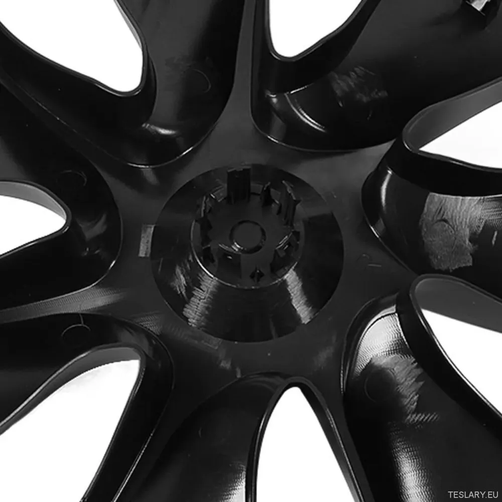 ABS Matte Fekete Autó Hub sapkák, Tesla szimmetrikus kialakítása az Y modellhez 19 hüvelykes kerekekhez, az Y modell friss...