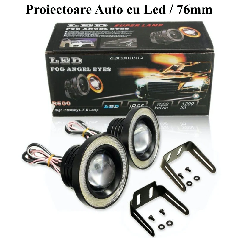 Autó projektor Led 10W/76mm/3200Lm